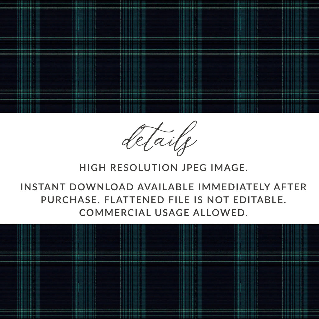Deep Navy Plaid Pattern Design Scottish Tartan Background - Moore and Mountain