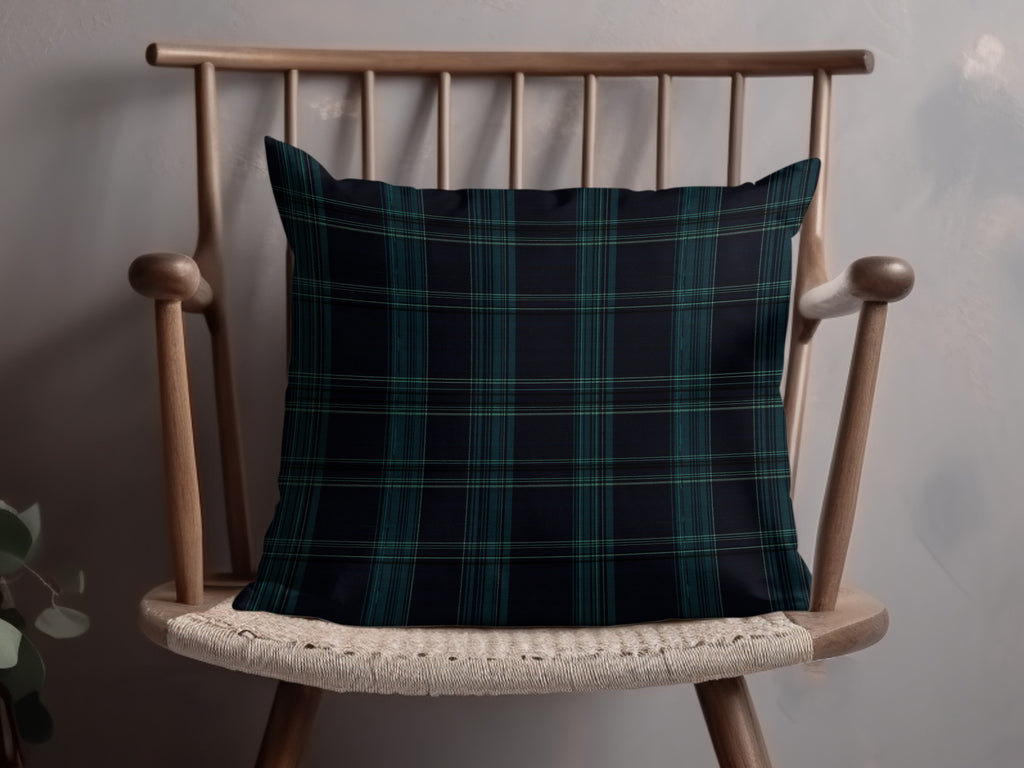Deep Navy Plaid Pattern Design Scottish Tartan Background - Moore and Mountain