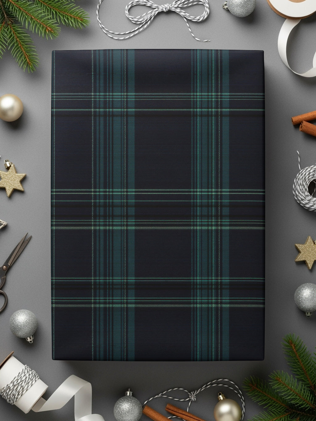 Deep Navy Plaid Pattern Design Scottish Tartan Background - Moore and Mountain