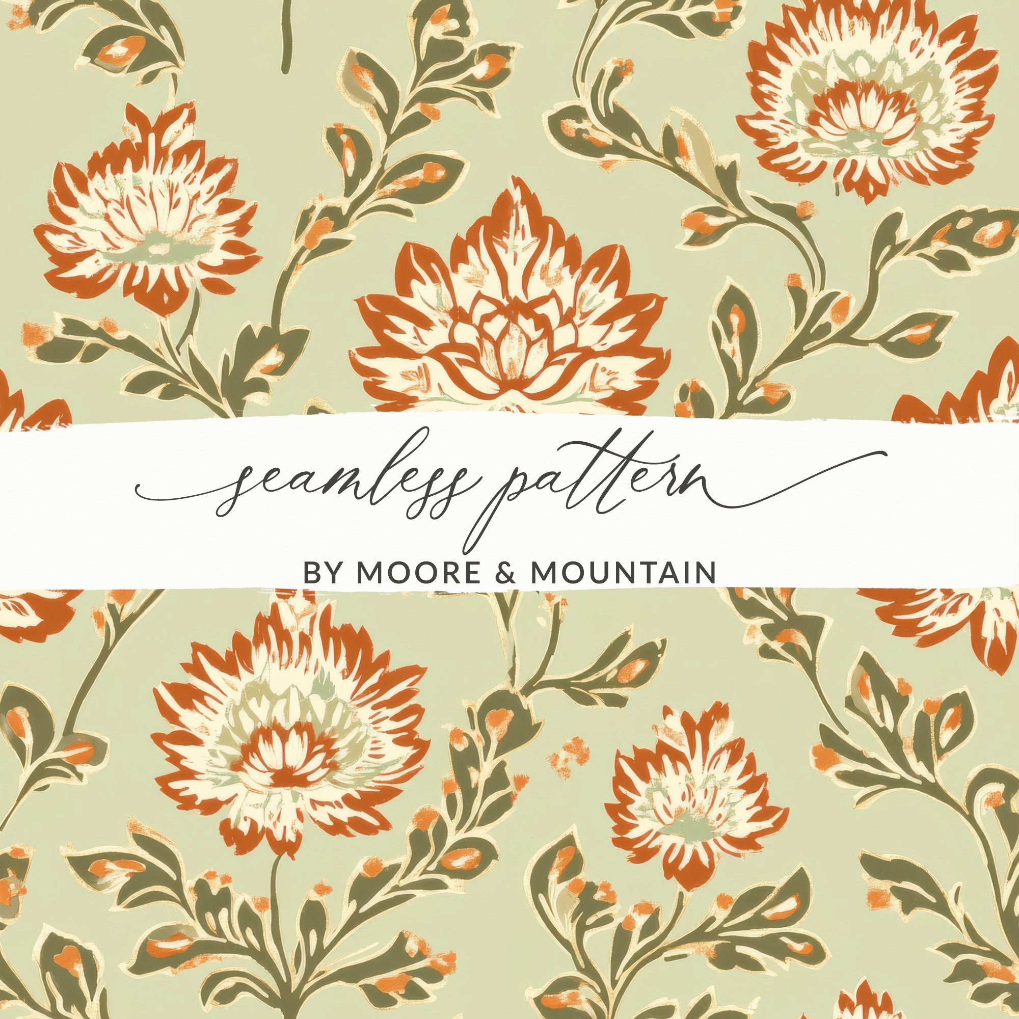Delicate Floral Arrangement on Pastel Seamless Pattern Digital Chintz - Moore and Mountain