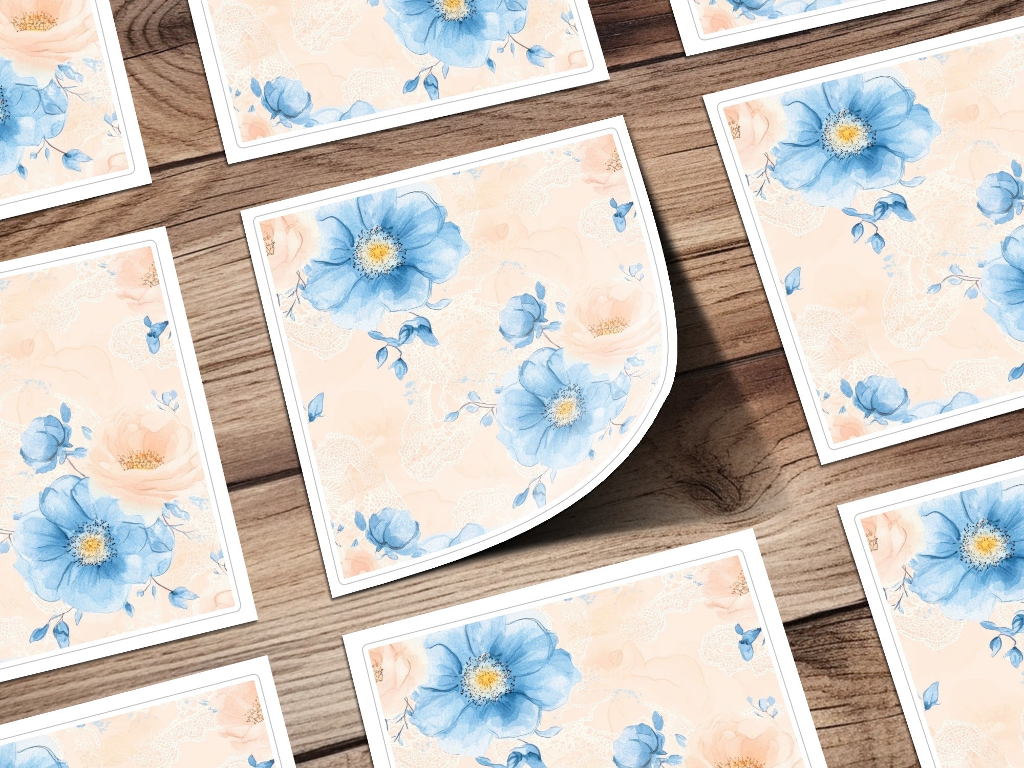 Delicate Floral Watercolor Seamless Grandmillennial Digital - Moore and Mountain