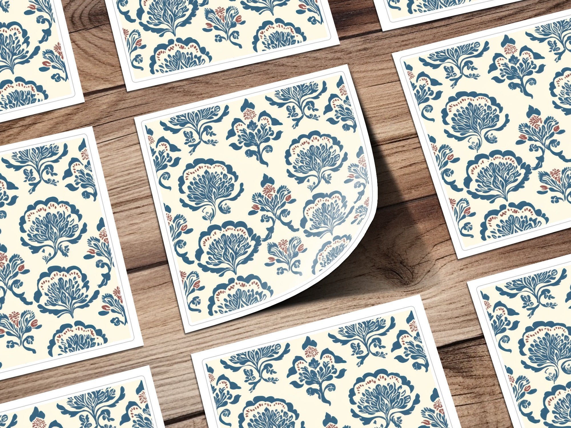 Delicate Indigo Flower Seamless Pattern Background Print - Moore and Mountain