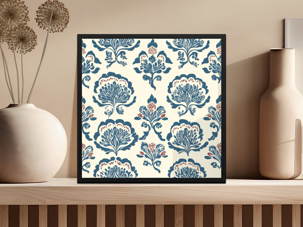 Delicate Indigo Flower Seamless Pattern Background Print - Moore and Mountain