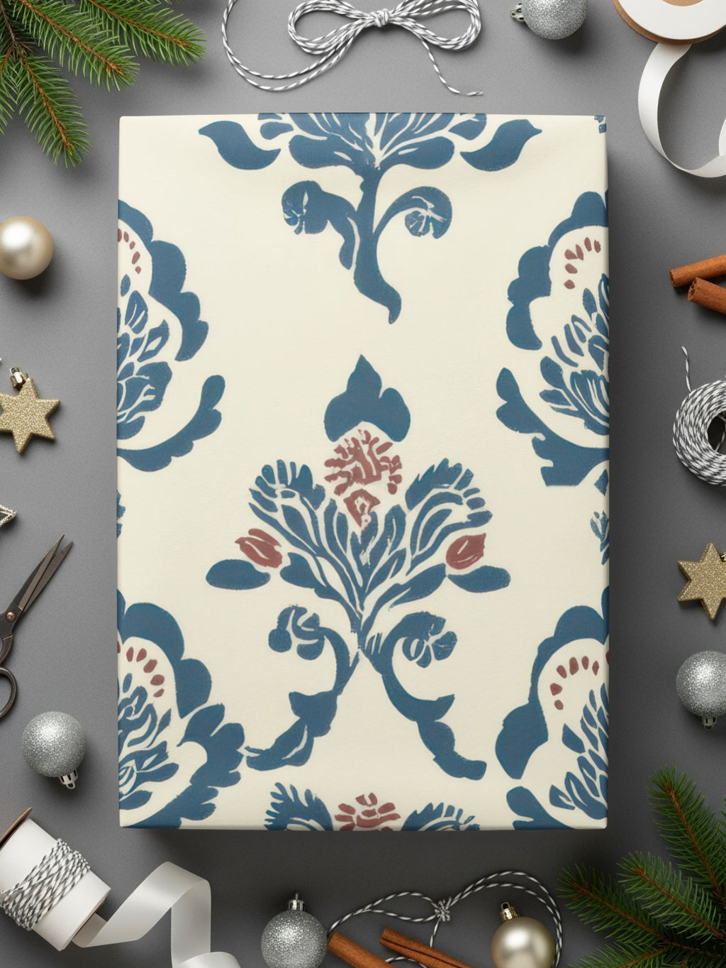 Delicate Indigo Flower Seamless Pattern Background Print - Moore and Mountain
