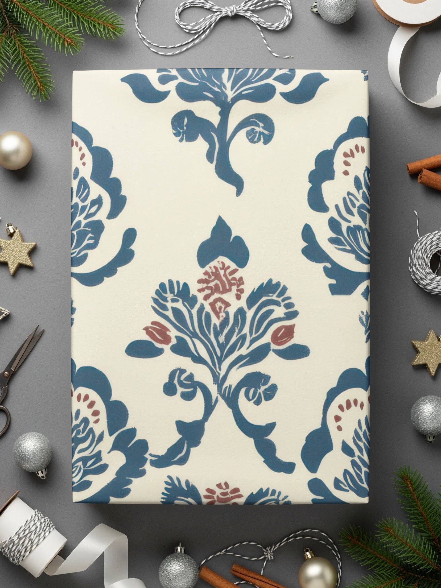 Delicate Indigo Flower Seamless Pattern Background Print - Moore and Mountain