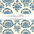 Delicate Indigo Flower Seamless Pattern Background Print - Moore and Mountain