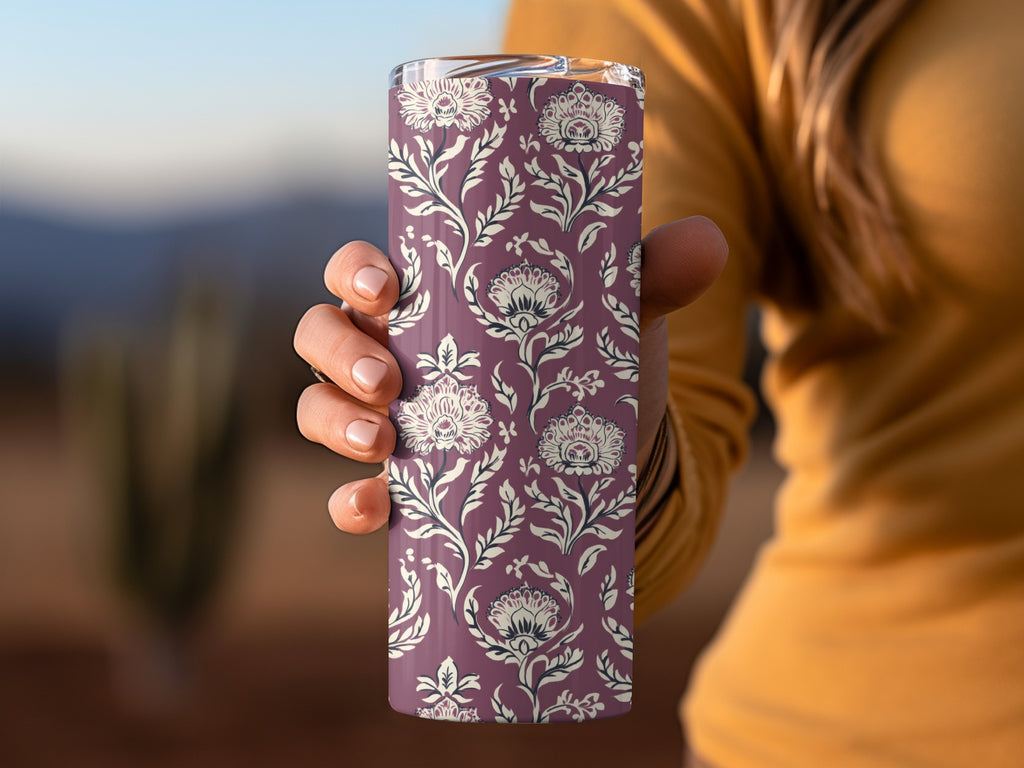 Detailed Floral Vine Pattern Kalamkari Style Design Seamless Pattern - Moore and Mountain