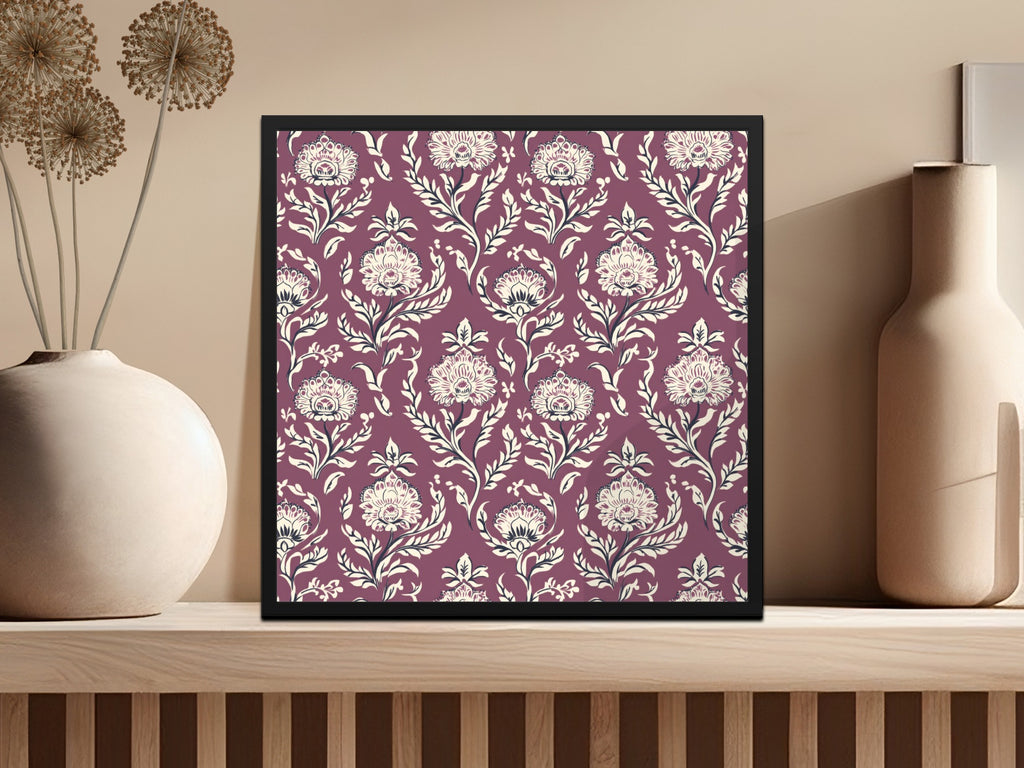 Detailed Floral Vine Pattern Kalamkari Style Design Seamless Pattern - Moore and Mountain
