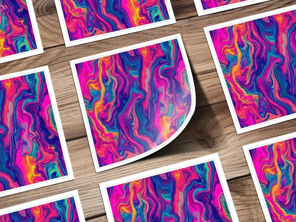 Digital Seamless Pattern, Fluid Art Texture, Vibrant Swirls, Colorful Marble, Abstract Background, Trendy Design, Digital Paper - Moore and Mountain