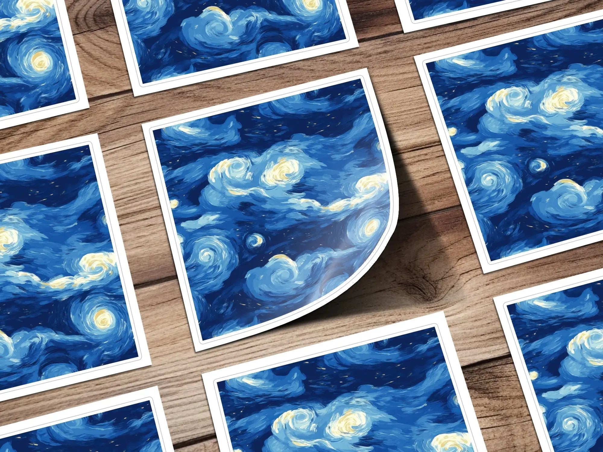 Digital Starry Night Sky, Seamless JPEG Image, Fabric Design, Blue Sky Art, Galaxy Pattern, Repeat Pattern, Instant Download, Digital - Moore and Mountain