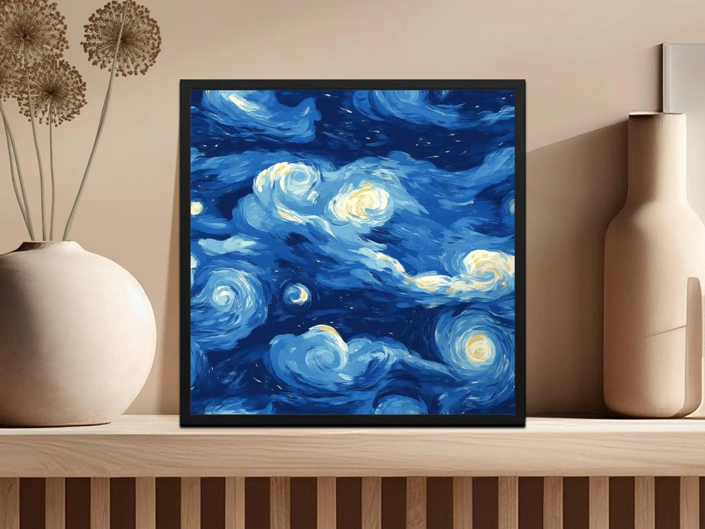 Digital Starry Night Sky, Seamless JPEG Image, Fabric Design, Blue Sky Art, Galaxy Pattern, Repeat Pattern, Instant Download, Digital - Moore and Mountain