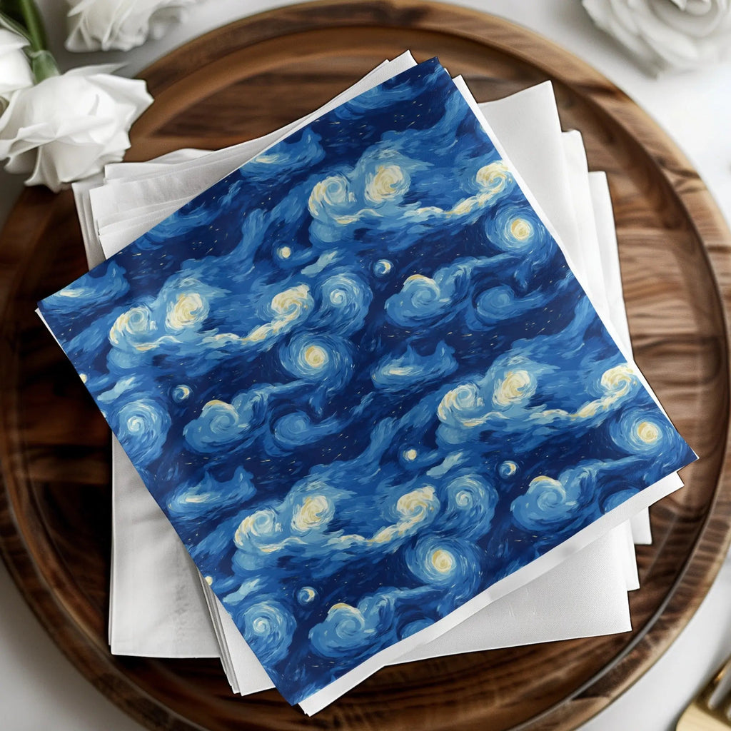 Digital Starry Night Sky, Seamless JPEG Image, Fabric Design, Blue Sky Art, Galaxy Pattern, Repeat Pattern, Instant Download, Digital - Moore and Mountain