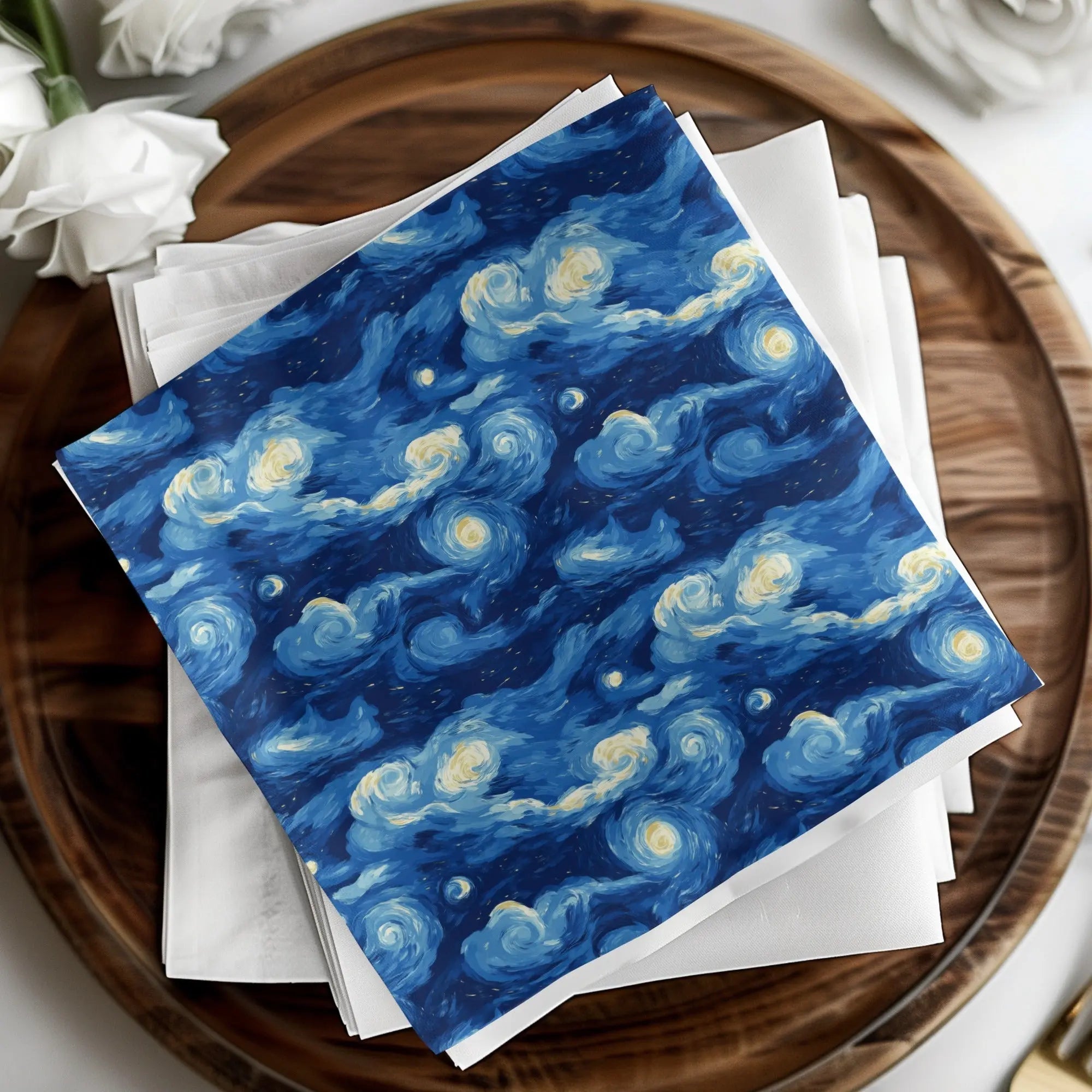 Digital Starry Night Sky, Seamless JPEG Image, Fabric Design, Blue Sky Art, Galaxy Pattern, Repeat Pattern, Instant Download, Digital - Moore and Mountain