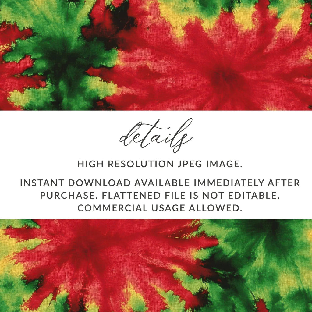 Digital Tie Dye Pattern, Red Green Seamless Design, Festive Digital Paper, Abstract Graphic, Fabric Design, DIY Crafts, Downloadable Digital - Moore and Mountain