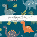 Dinosaur Seamless Pattern Digital Download, Cute Dino Background, Kids Fabric Design, Scrapbooking Paper, Nursery Decor Print - Moore and Mountain