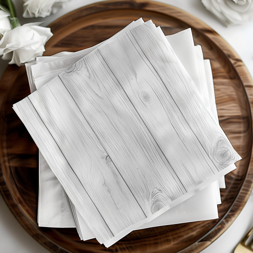 Rustic Wood Plank Design Napkins for Rustic Decor
