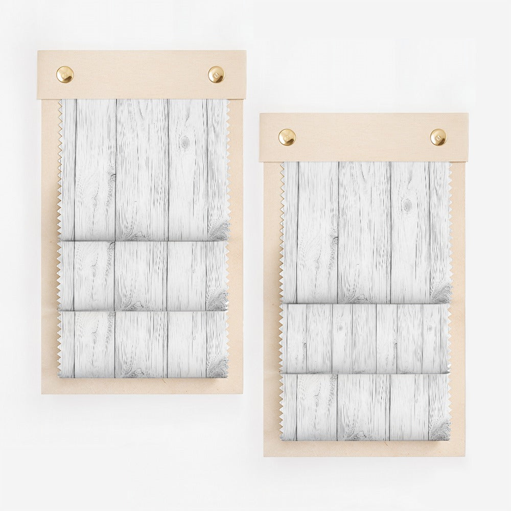 Rustic White Wooden Texture Design on Unique Blind