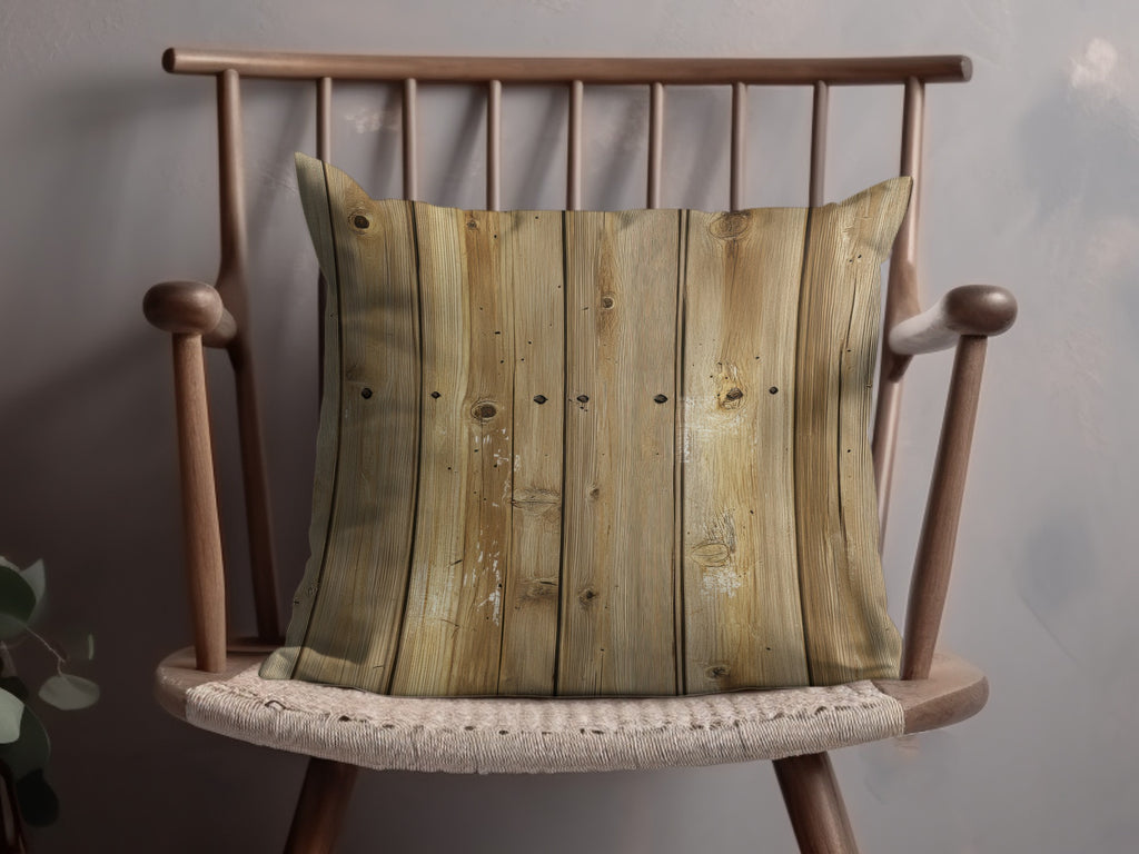 Rustic Wooden Planks Design Throw Pillow for Home Decor