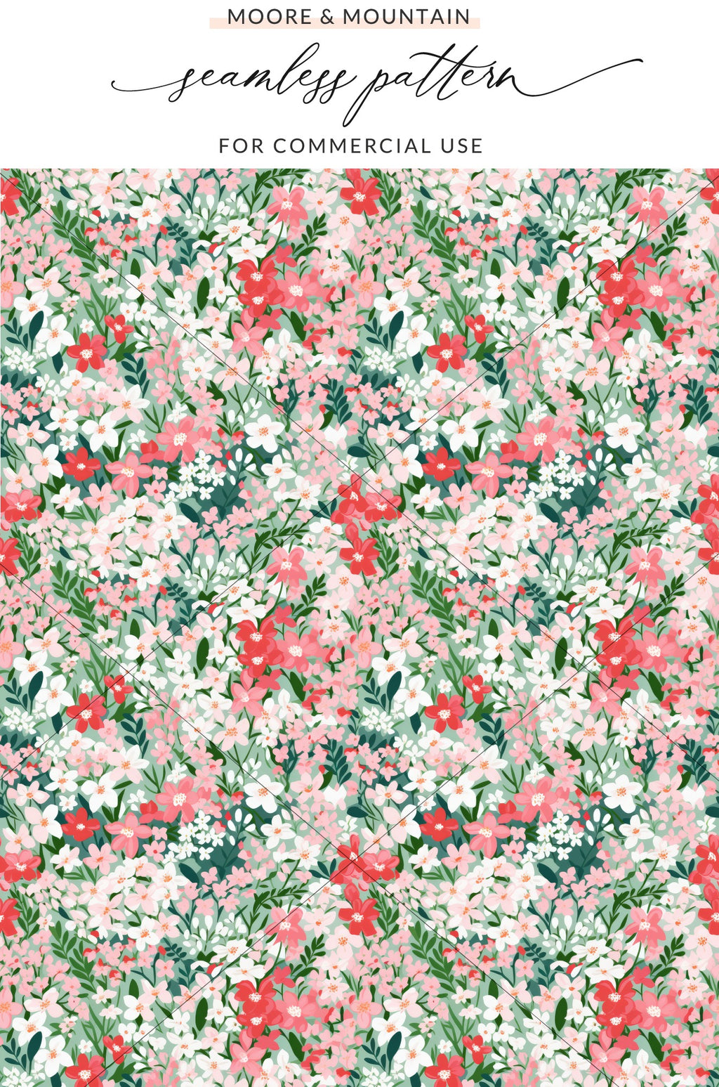 Floral Seamless Pattern for Commercial Use Product