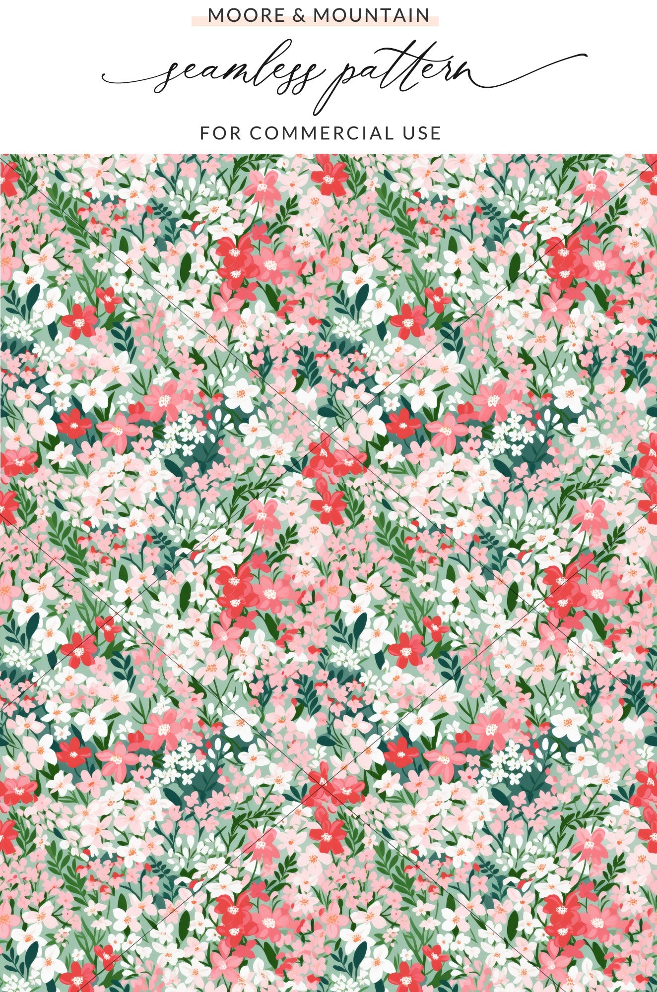 Floral Seamless Pattern for Commercial Use Product