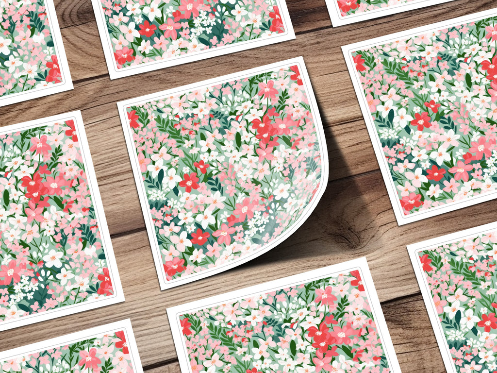 Vibrant Floral Illustration Printed Art Print Product