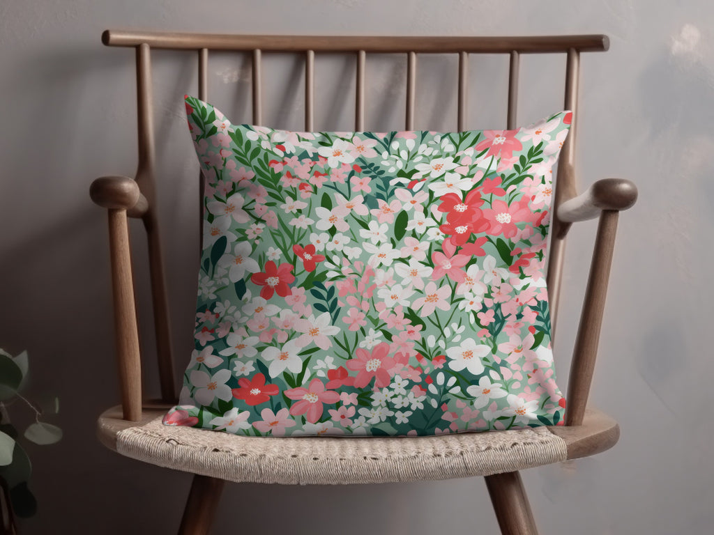 Floral Patterned Decorative Pillow Cushion Product