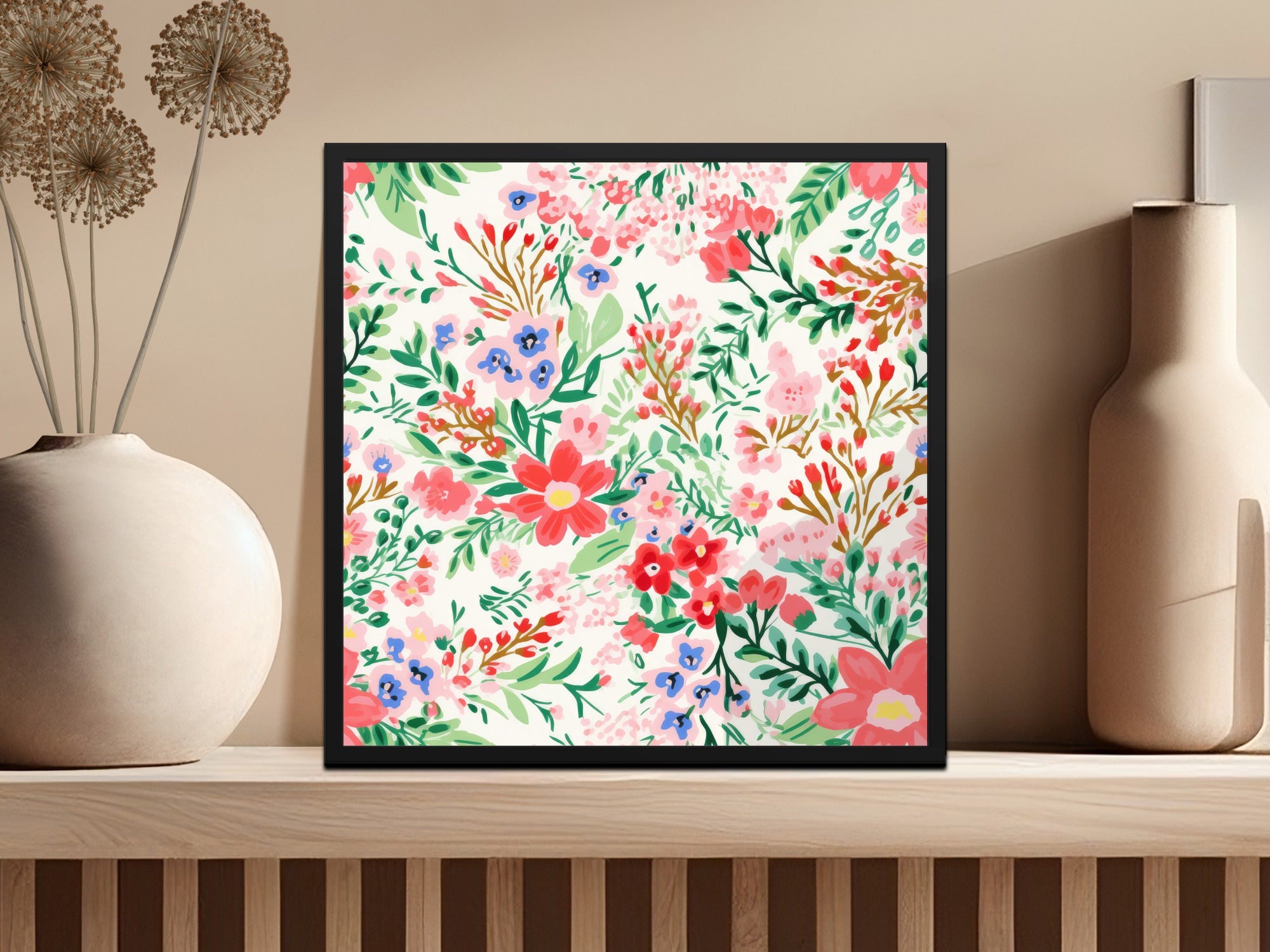 Vibrant Floral Art Print for Modern Home Decor