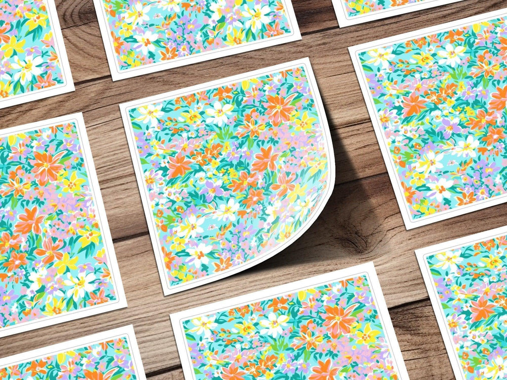 Ditsy Digital Floral Pattern, Seamless Flower Print, Colorful Spring Design, Repeatable Fabric Design, Digital Paper, Floral Backgrounds - Moore and Mountain