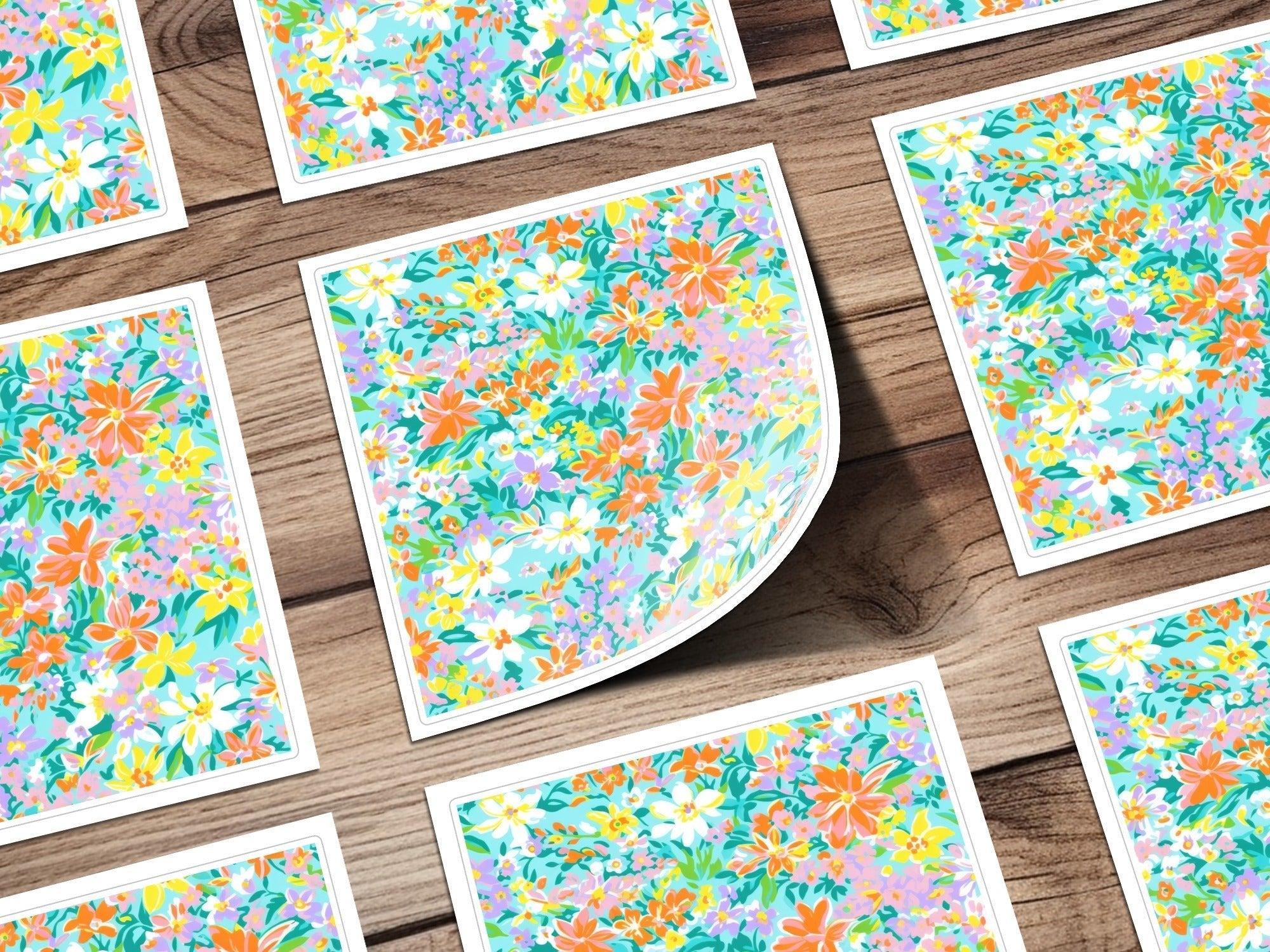 Ditsy Digital Floral Pattern, Seamless Flower Print, Colorful Spring Design, Repeatable Fabric Design, Digital Paper, Floral Backgrounds - Moore and Mountain
