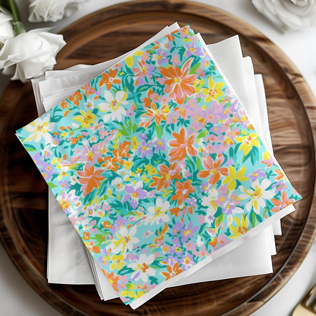 Ditsy Digital Floral Pattern, Seamless Flower Print, Colorful Spring Design, Repeatable Fabric Design, Digital Paper, Floral Backgrounds - Moore and Mountain
