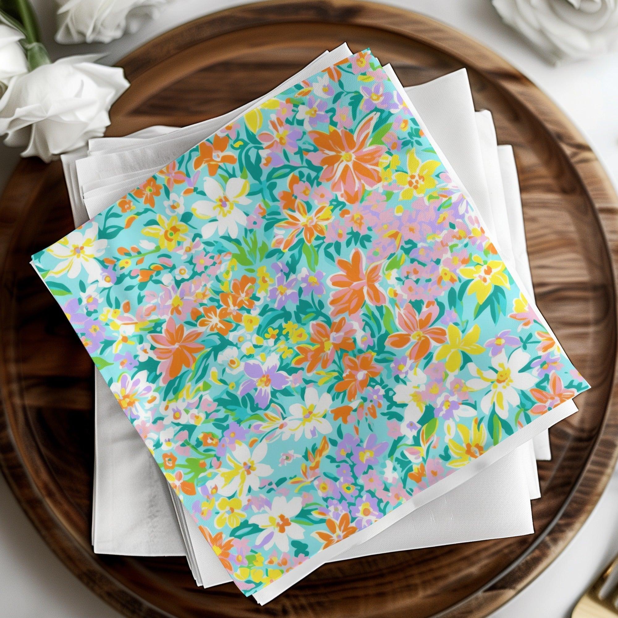 Ditsy Digital Floral Pattern, Seamless Flower Print, Colorful Spring Design, Repeatable Fabric Design, Digital Paper, Floral Backgrounds - Moore and Mountain