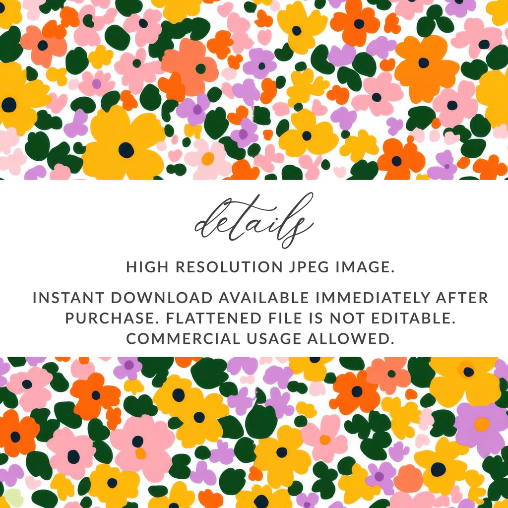 Colorful Floral High Resolution JPEG Image Product