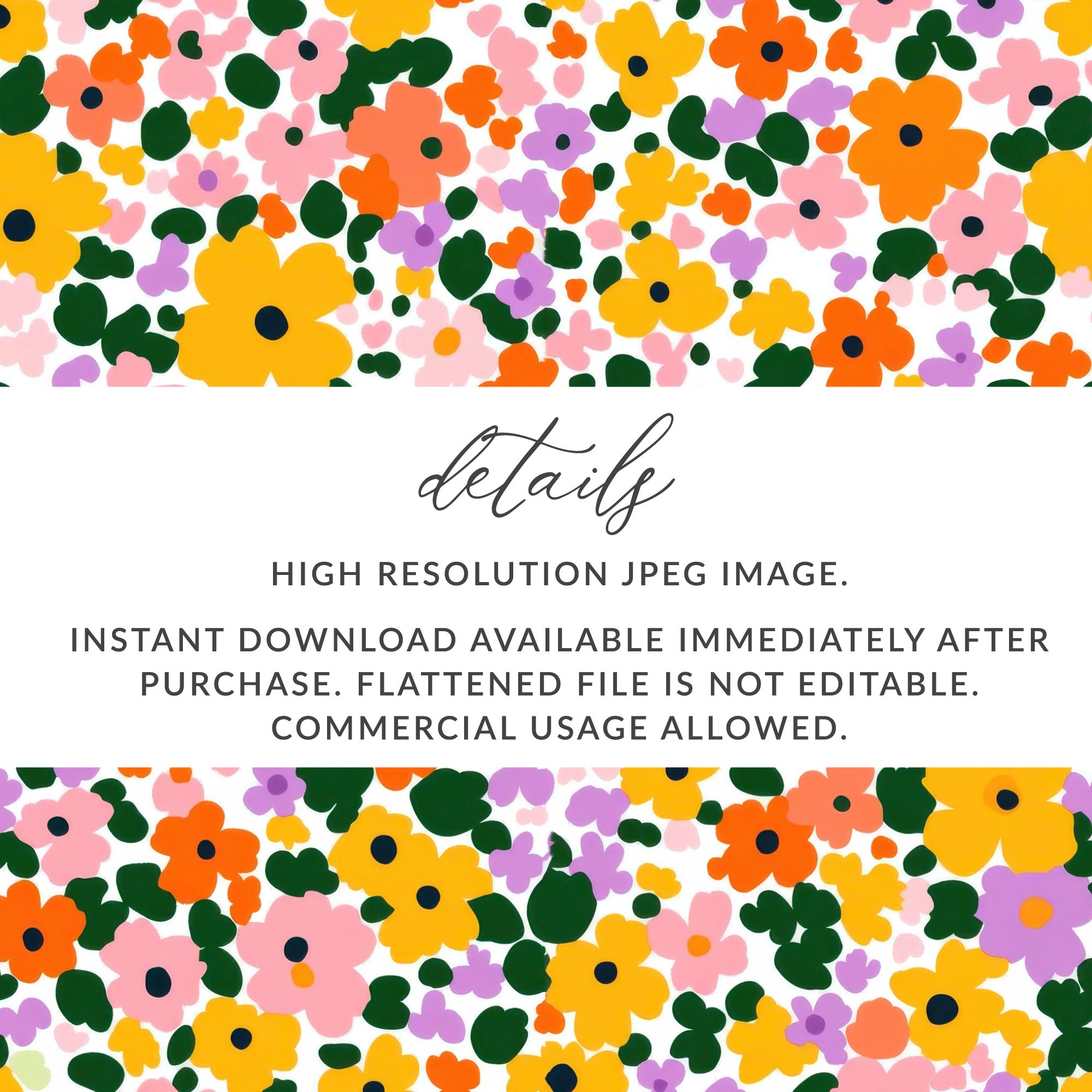 Colorful Floral High Resolution JPEG Image Product