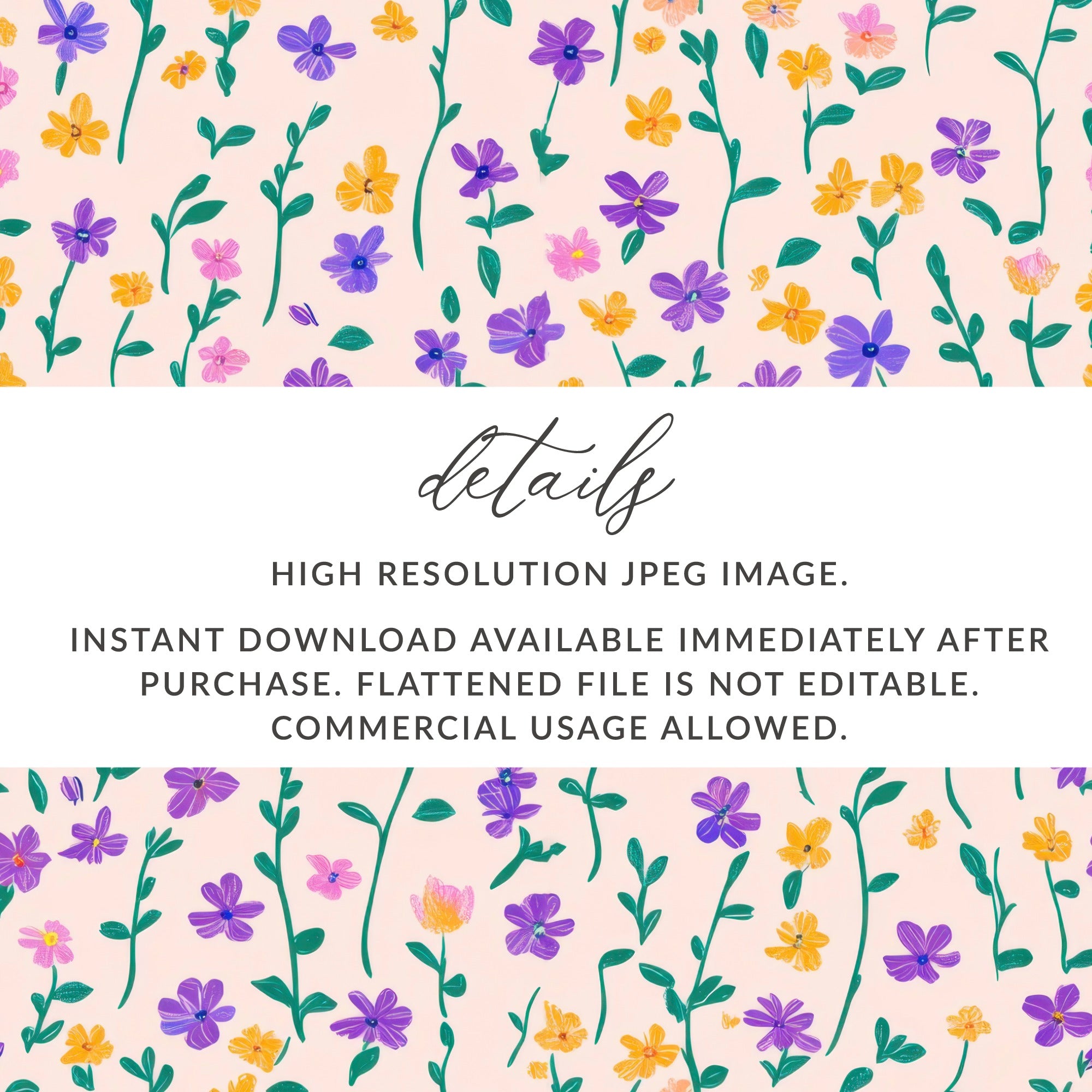 High Resolution JPEG Image with Colorful Floral Design