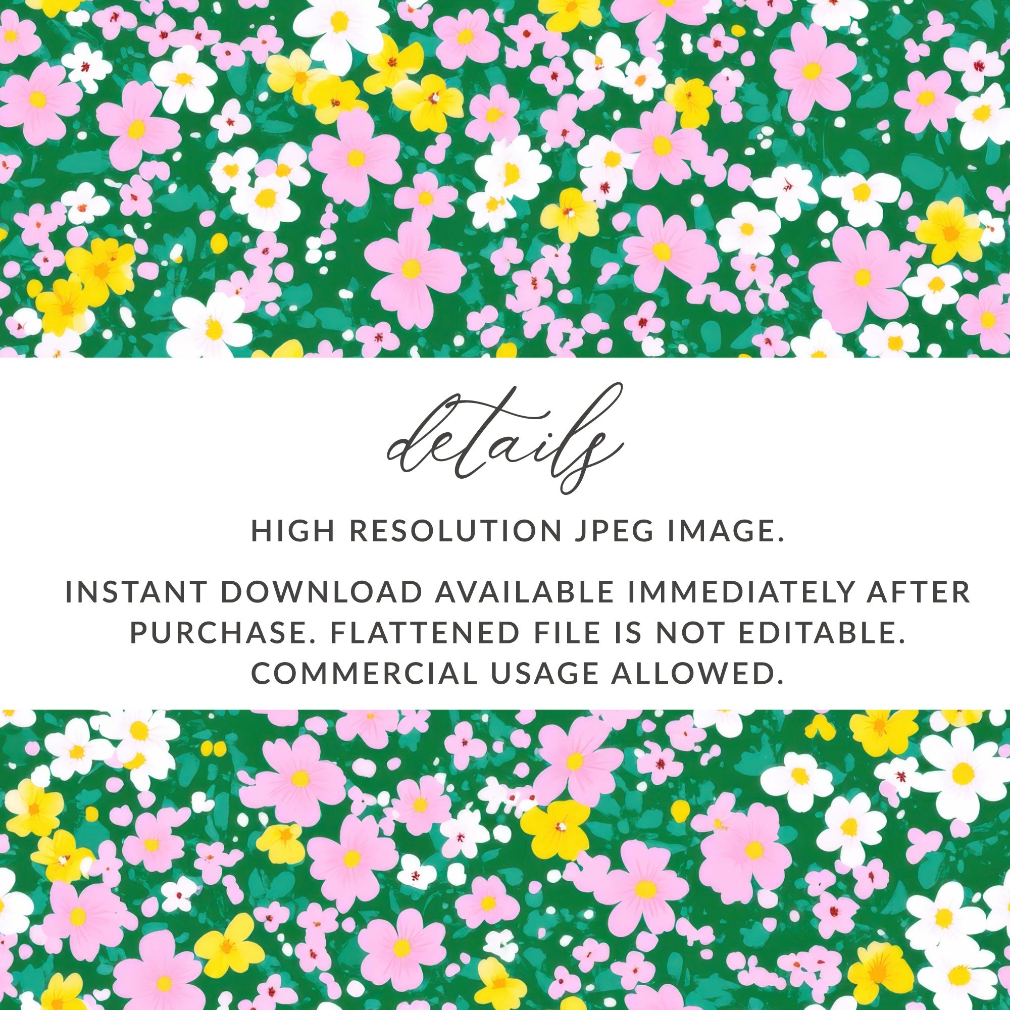 High Resolution Floral Design Digital Download File