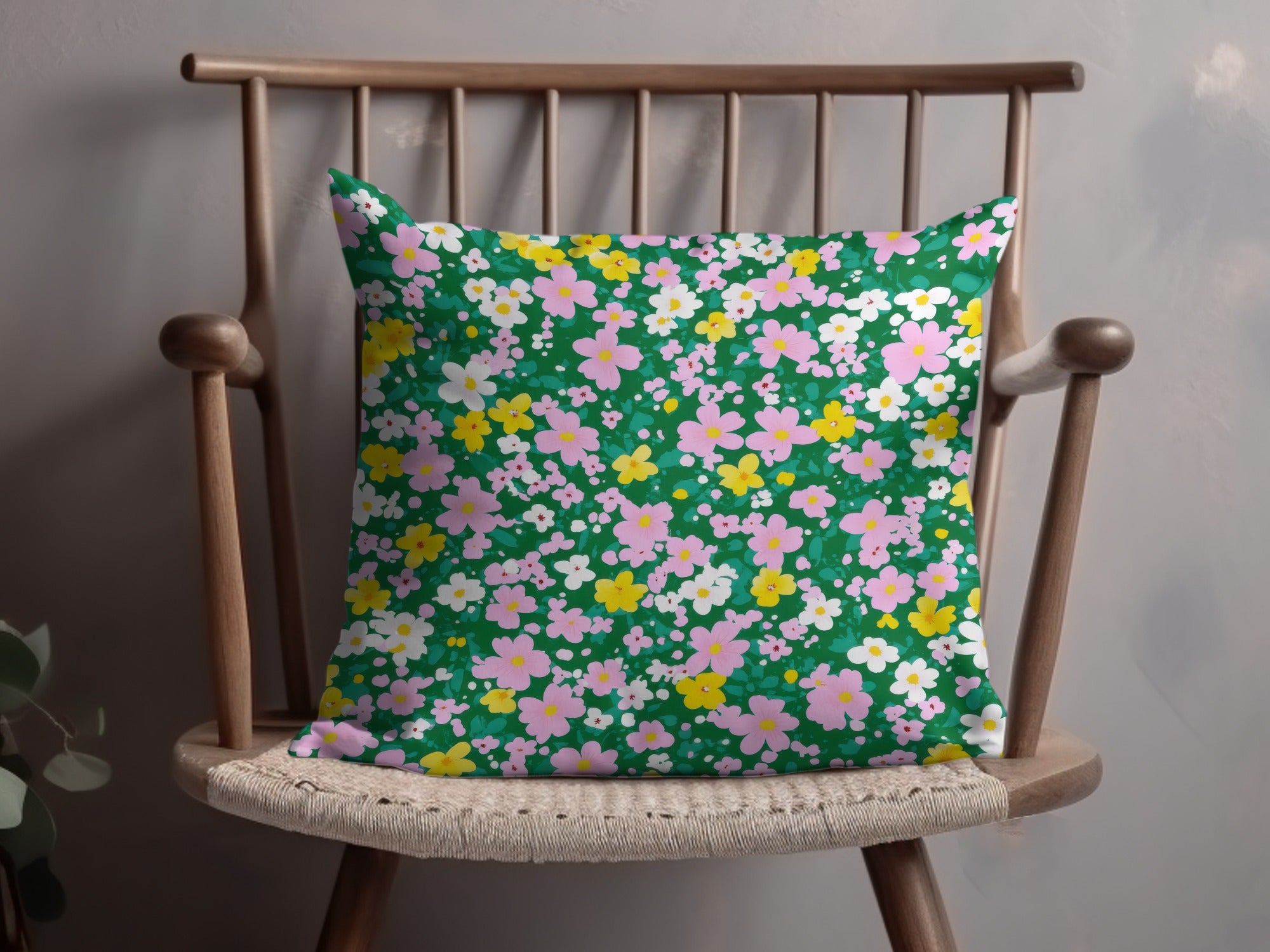 Floral Pattern Decorative Pillow for Stylish Home Decor