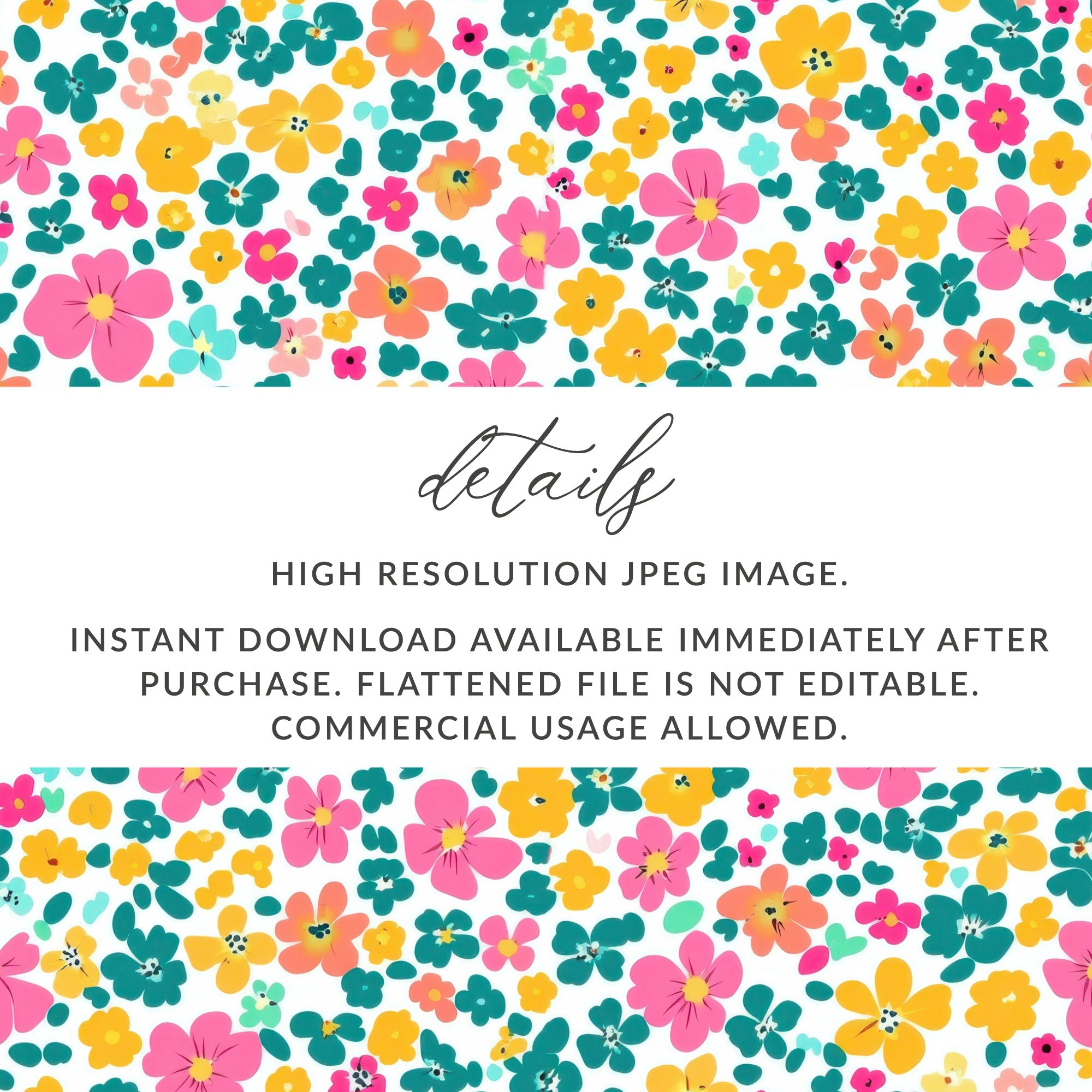 Vibrant Floral Pattern High Resolution JPEG Image Download