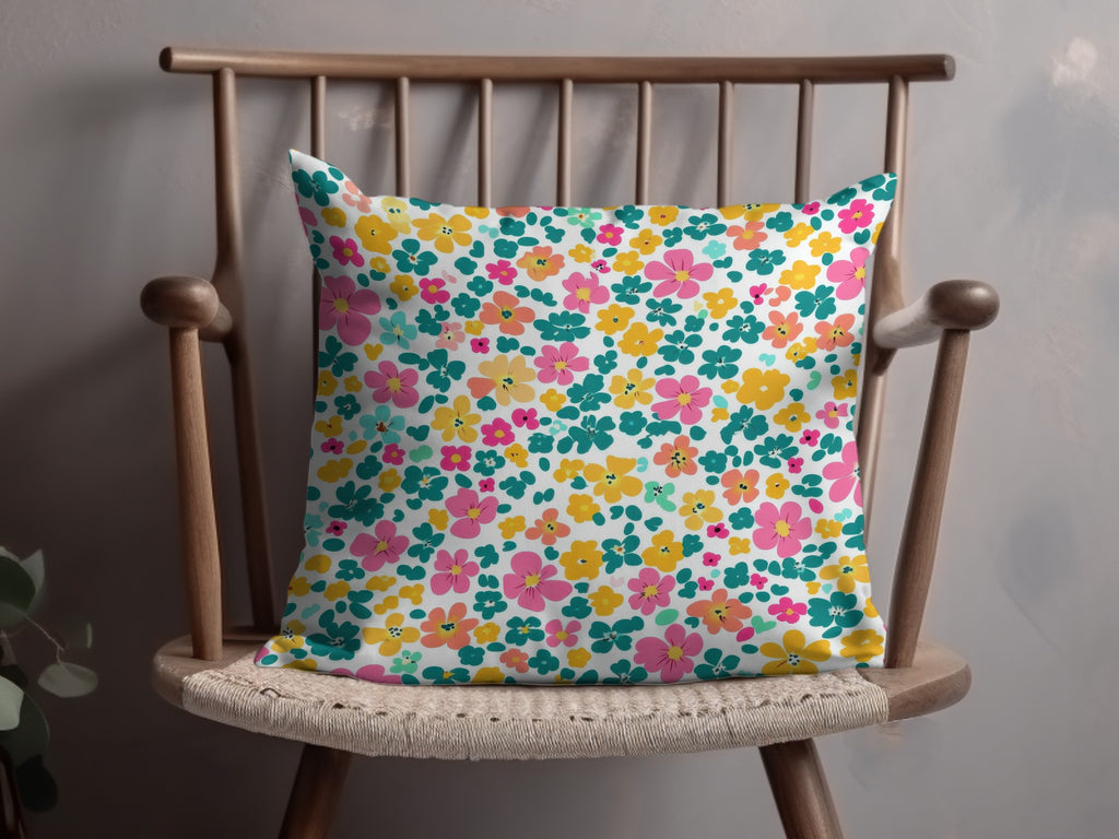 Colorful Floral Pattern Decorative Pillow Product