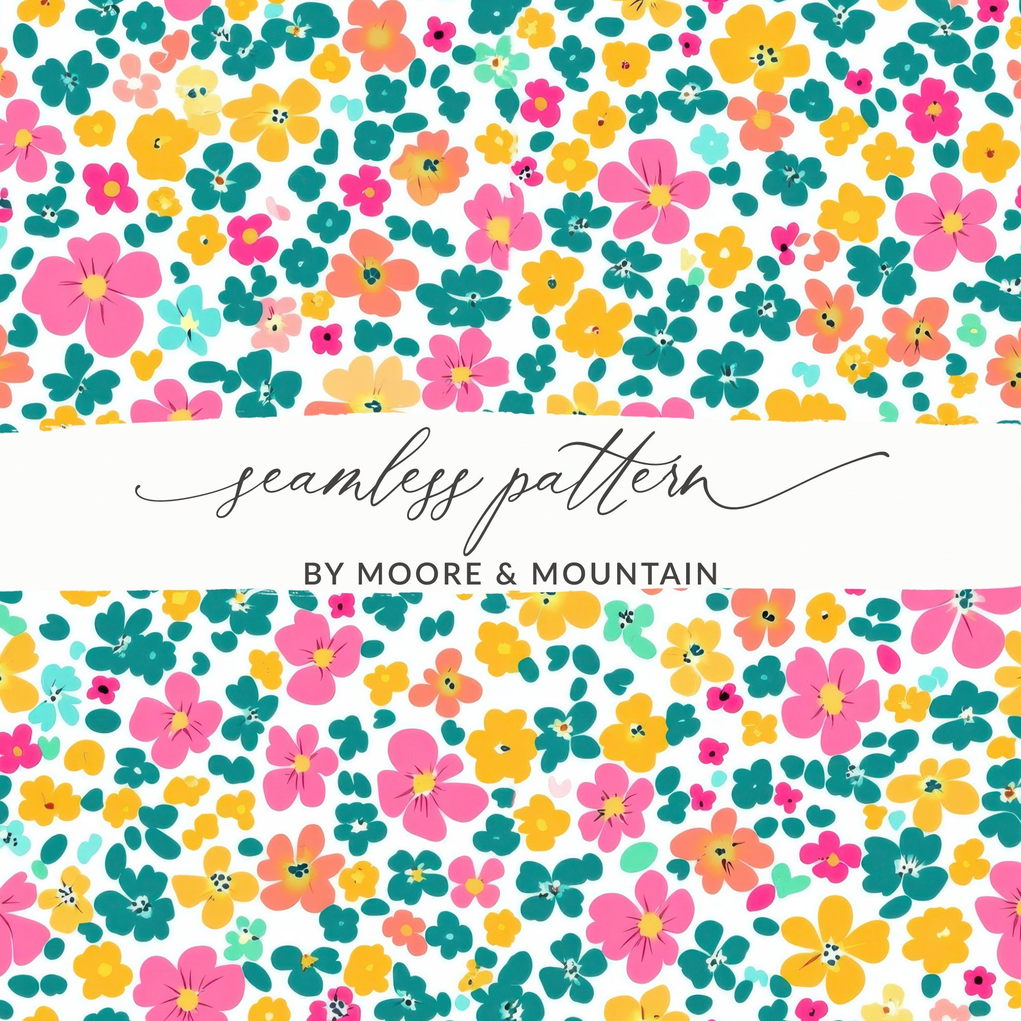 Vibrant Floral Seamless Pattern by Moore & Mountain product