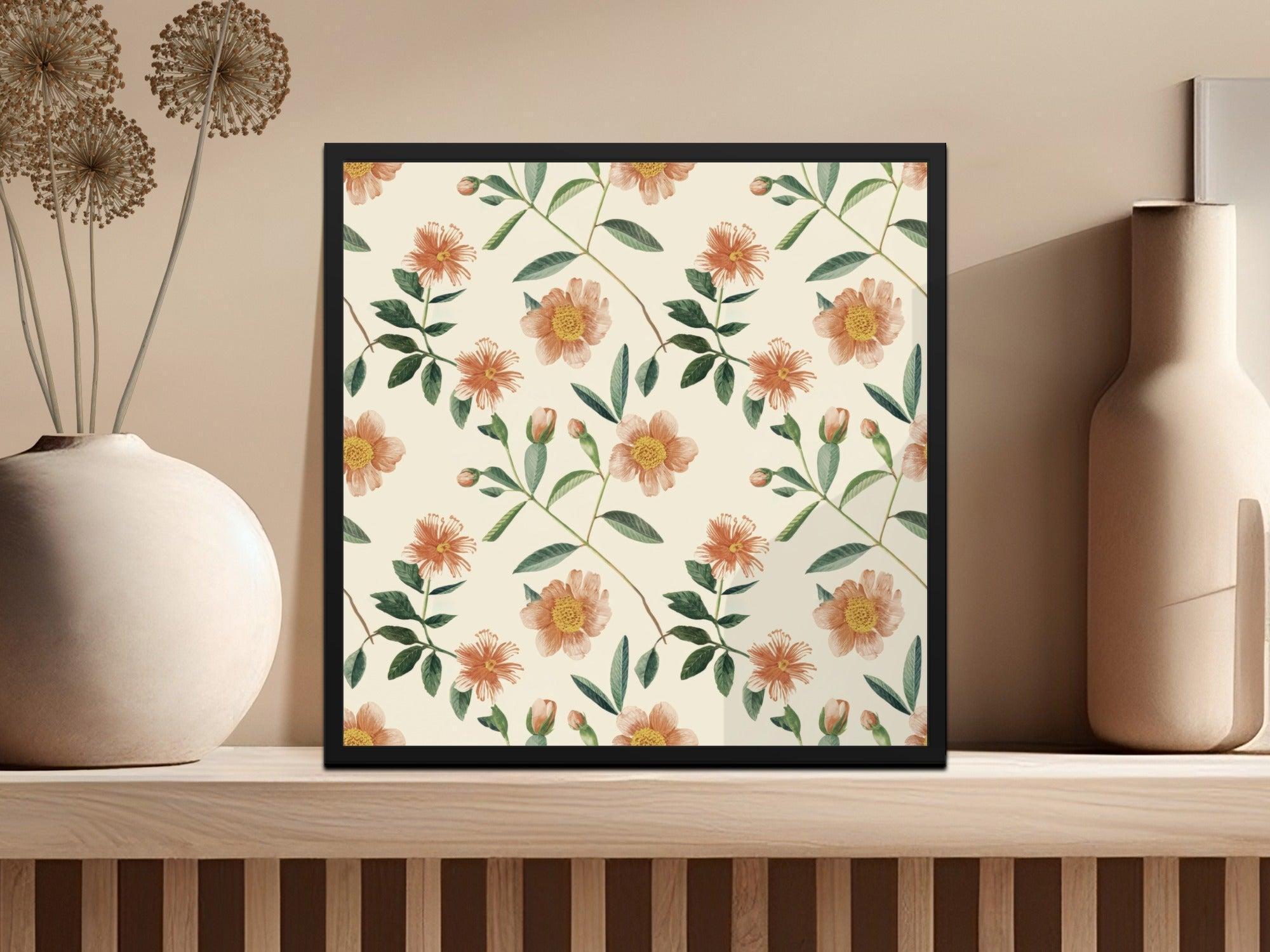 Ditsy Floral Digital Paper, Peach Flower Pattern, Seamless Pattern Design, Repeat Pattern Download, Botanical Print, Surface Pattern Digital - Moore and Mountain