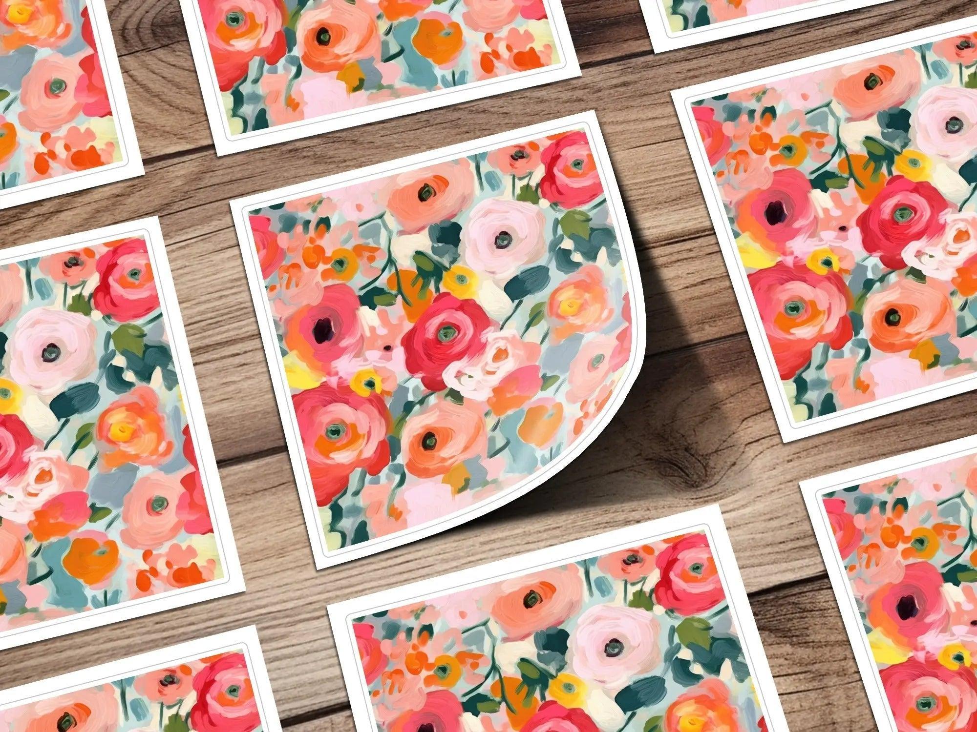Ditsy Floral Digital Paper, Seamless Pattern, Spring Flowers Design, Watercolor Floral Pattern, Digital Fabric, Background Image, Paper Crafting - Moore and Mountain