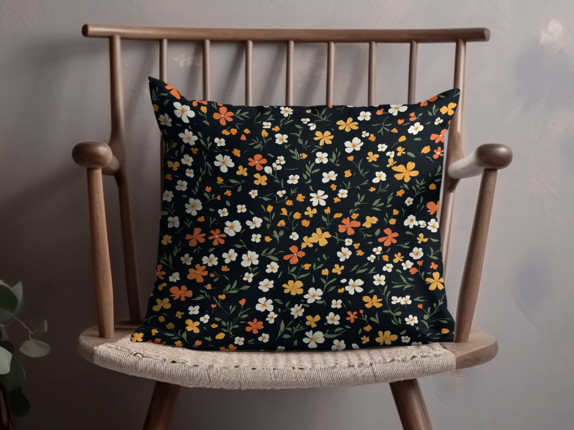 Vibrant Floral Design Decorative Pillow for Stylish Homes