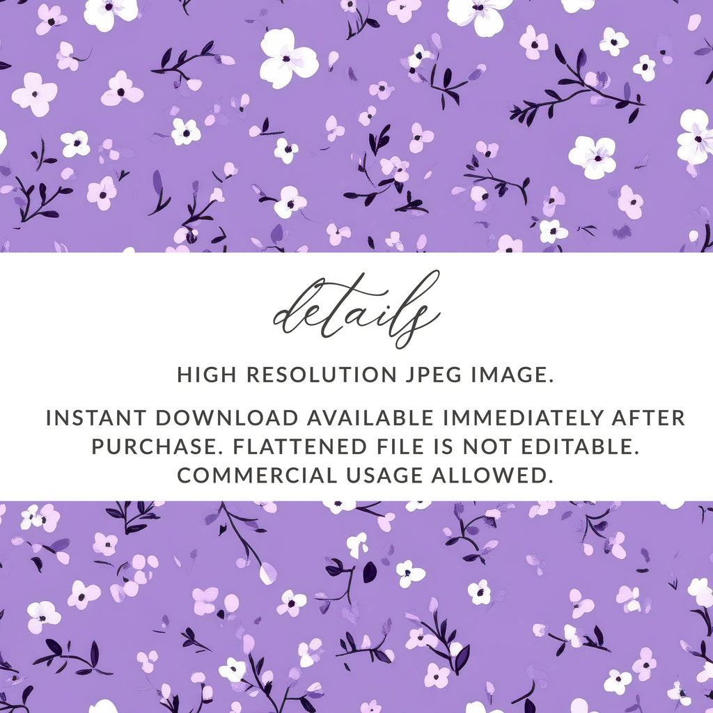 High Resolution Purple Floral Pattern Instant Download