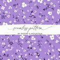 Moore & Mountain Purple Floral Seamless Pattern
