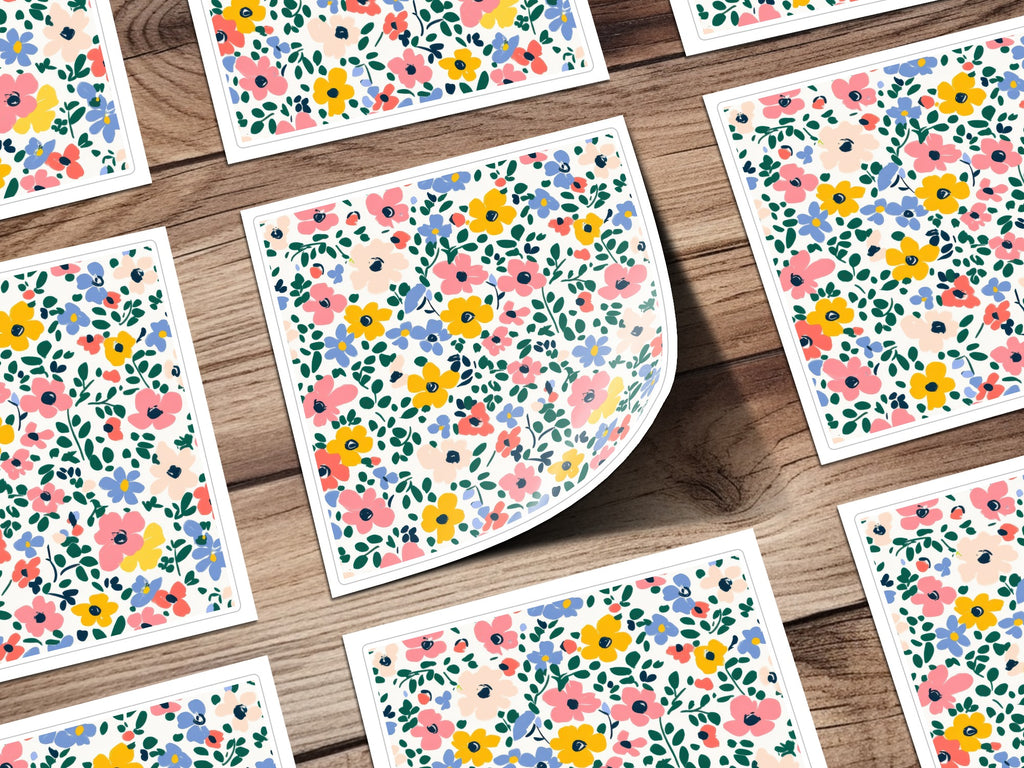 Colorful Floral Pattern Vibrant Design Art Print