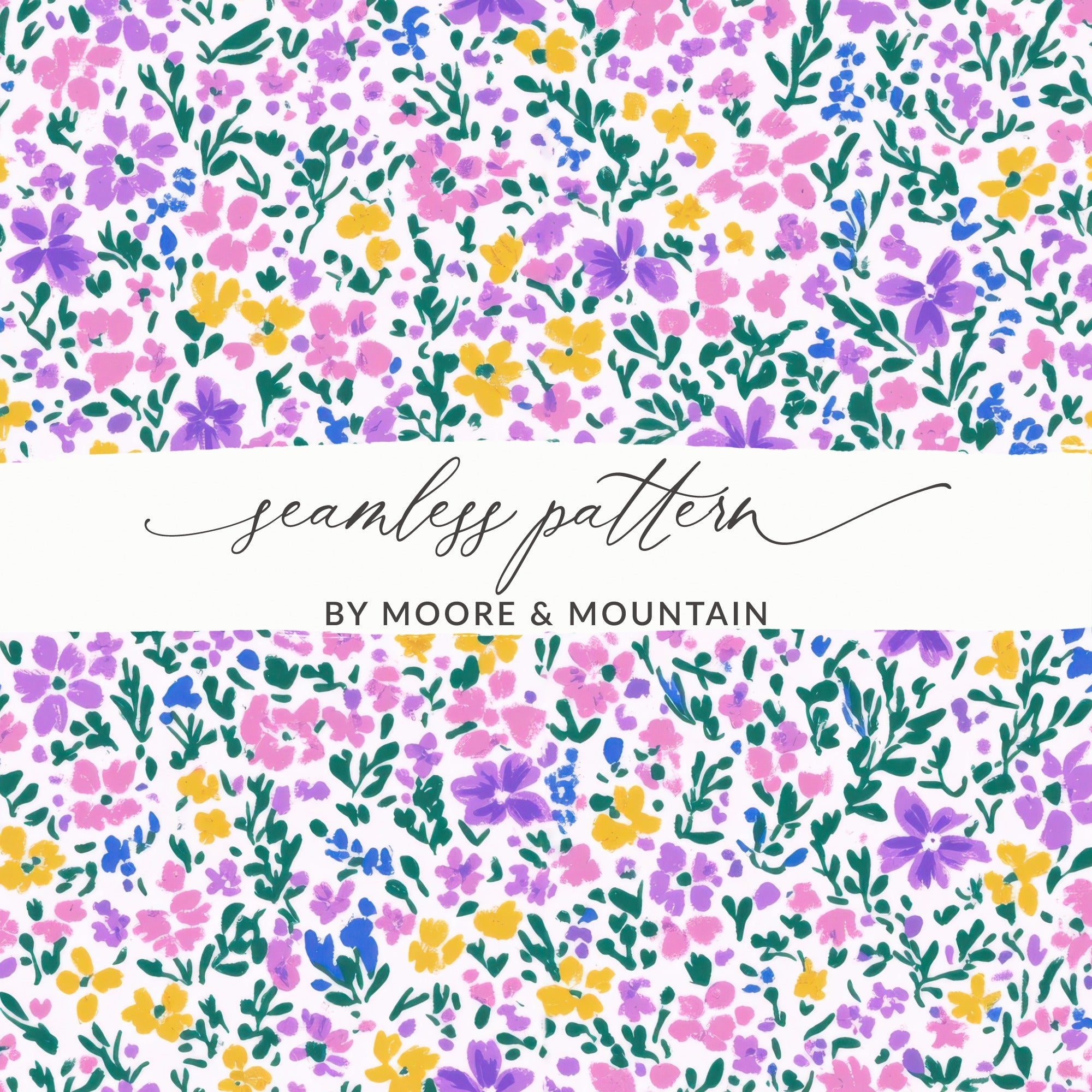 Vibrant Floral Seamless Pattern by Moore & Mountain