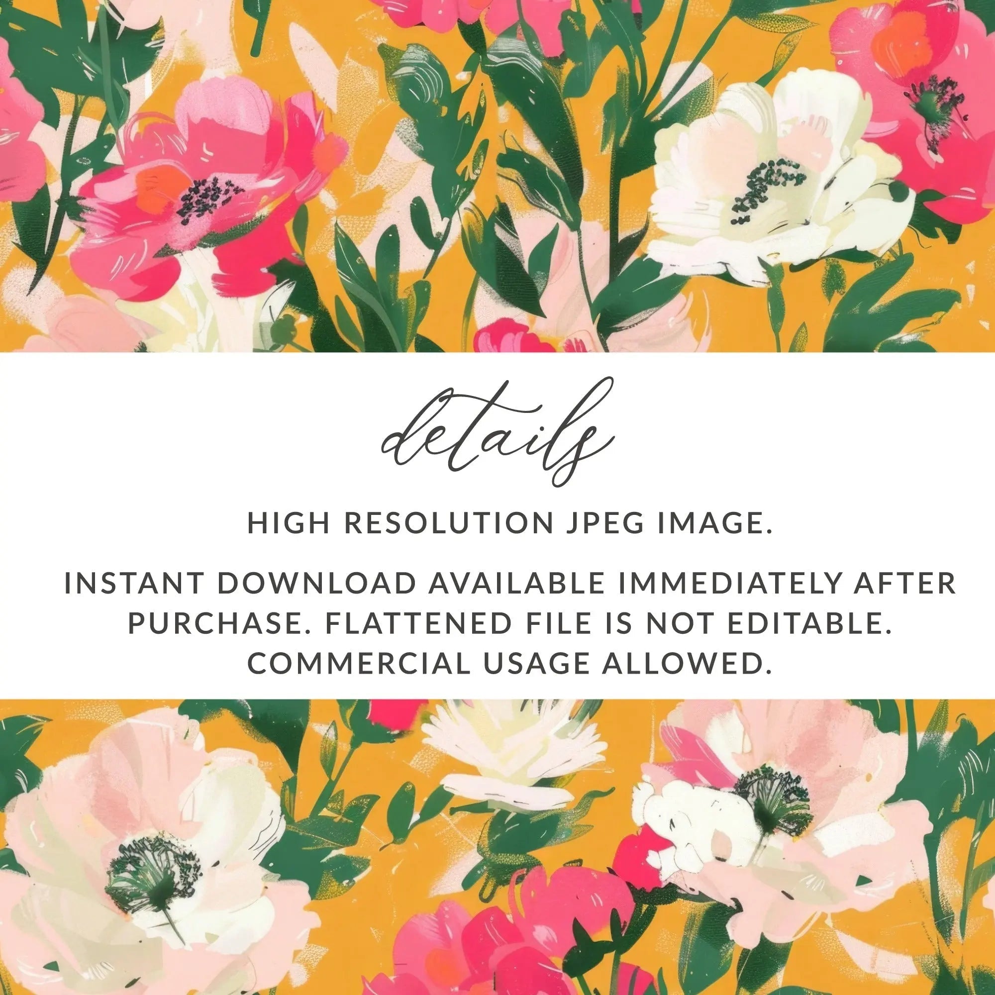 Ditsy Floral Seamless Pattern, Digital Download, Pink Flowers, Flower Print, Repeat Pattern, Fabric Design, JPEG Files - Moore and Mountain