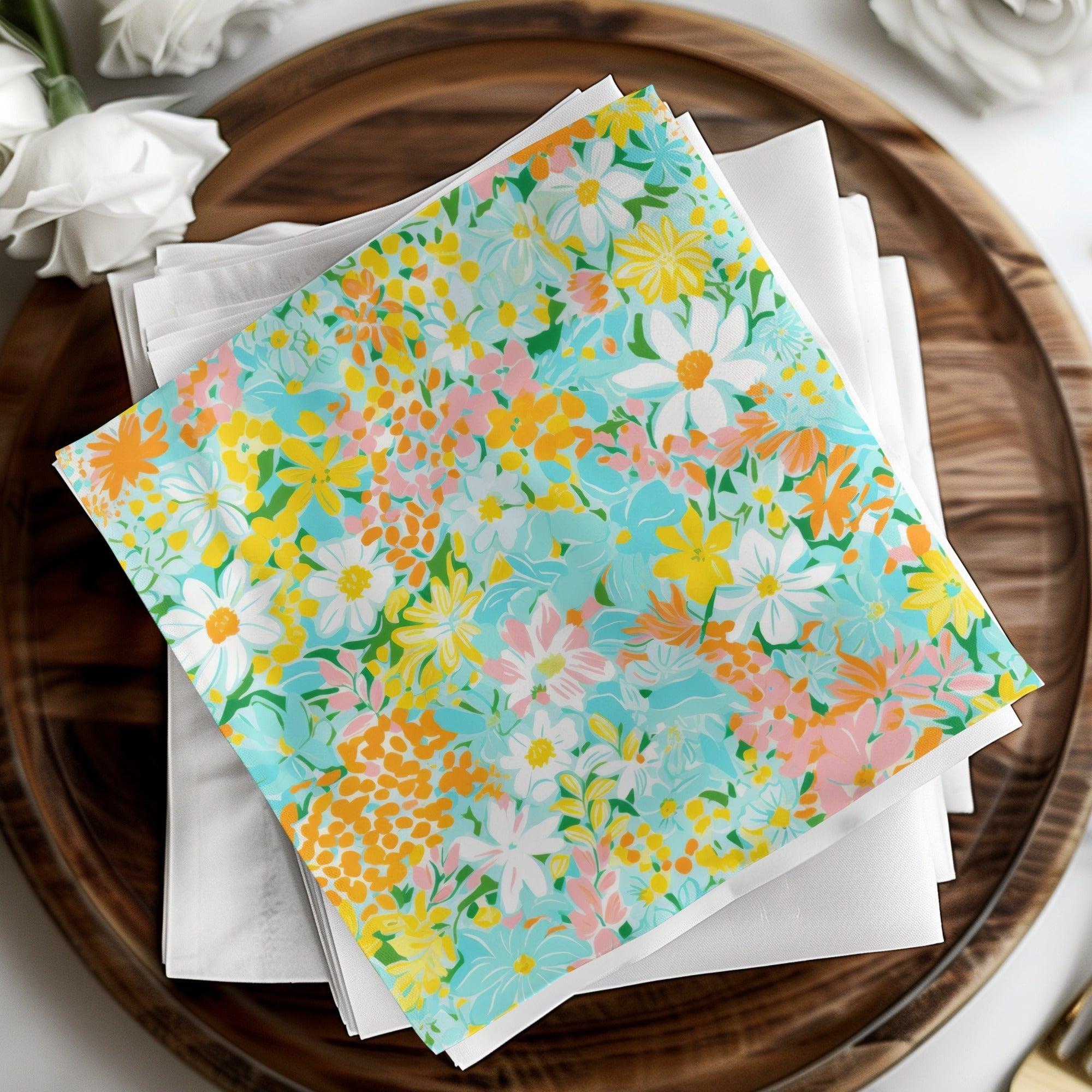 Ditsy Floral Seamless Pattern, Digital Paper, Summer Print, Scrapbook Paper, Fabric Design, Pastel Flower Pattern, Flower Digital Pattern - Moore and Mountain
