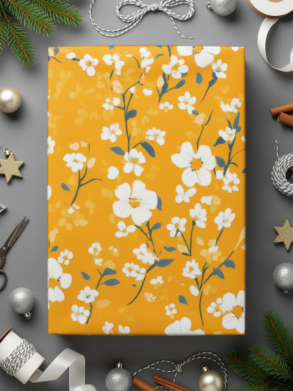 Bright Floral Wrapping Paper Ideal for Festive Gift Wrapping