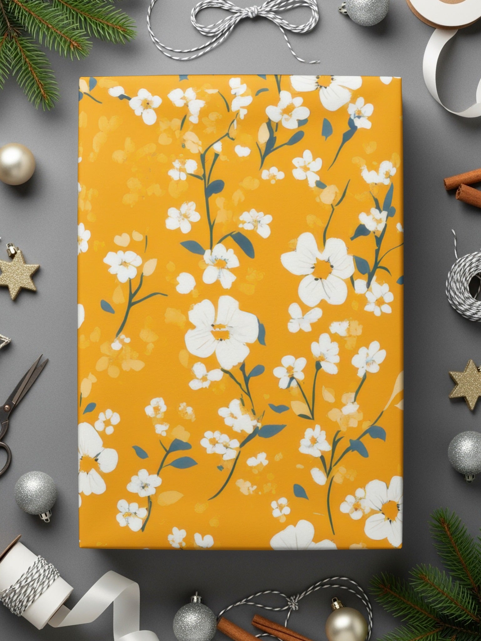 Bright Floral Wrapping Paper Ideal for Festive Gift Wrapping